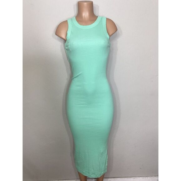 New. Michael Stars pale mint green midi dress with slit. Normally $119 - Picture 10 of 11